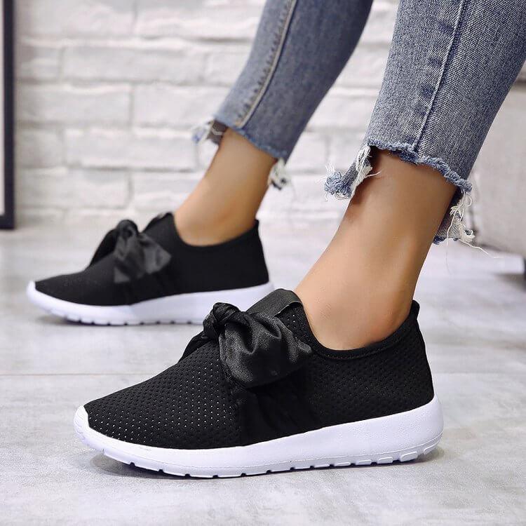 Fashion Chunky Bow Comfortable Sneakers