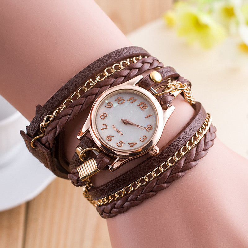 Crystal Woven Multilayer Watch