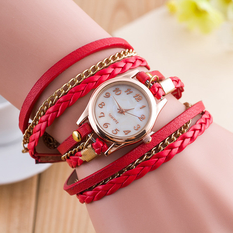 Crystal Woven Multilayer Watch