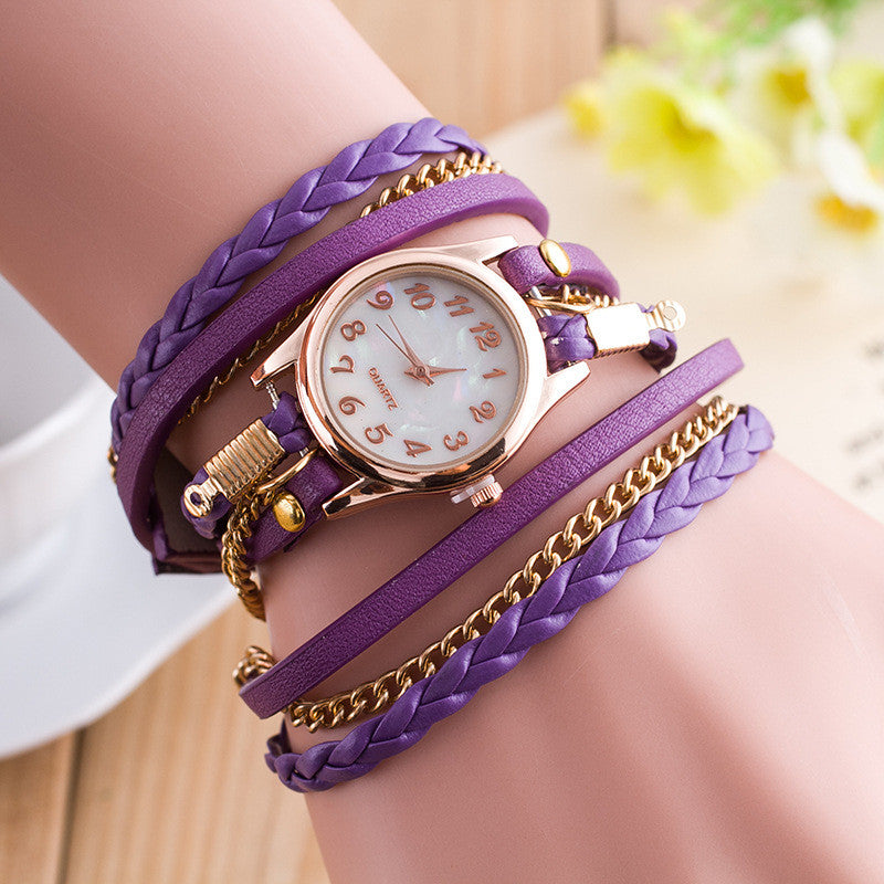 Crystal Woven Multilayer Watch