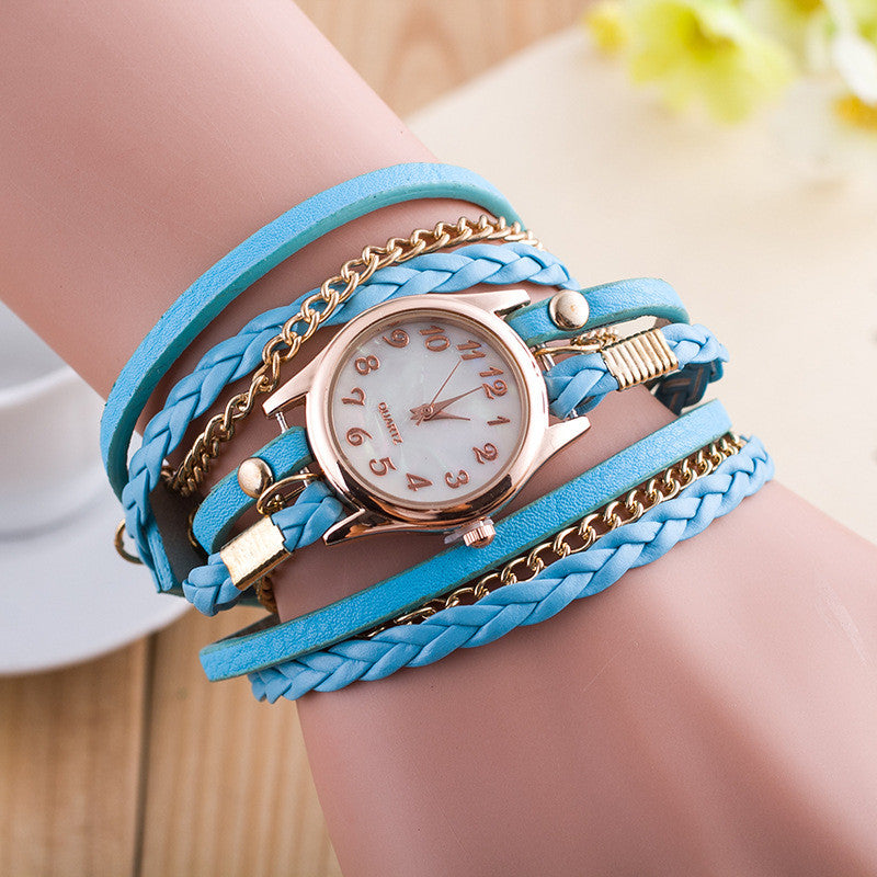 Crystal Woven Multilayer Watch