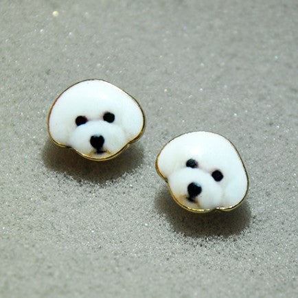 Korea Style Cute Teddy Face Earrings