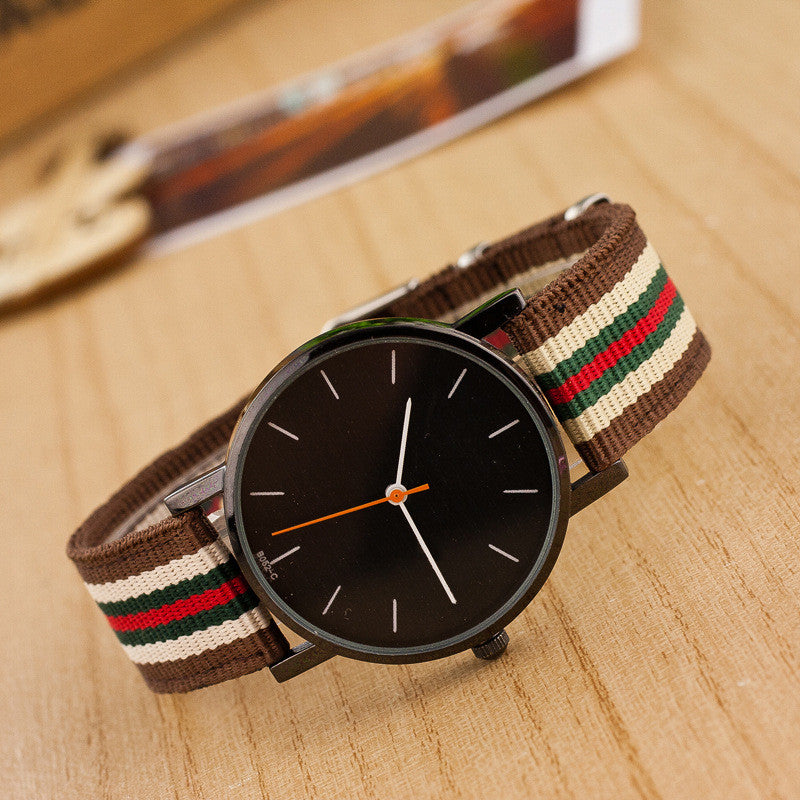 Casual Nylon Stripe Watch