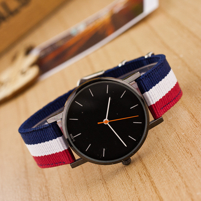 Casual Nylon Stripe Watch