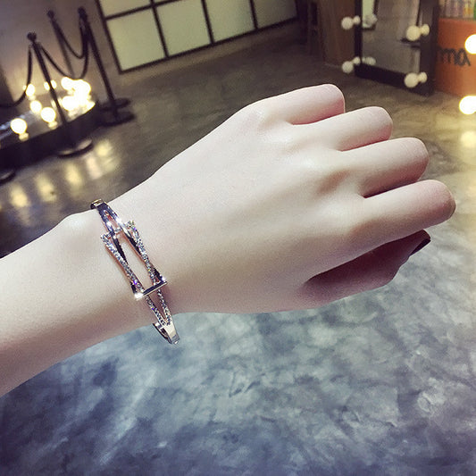 Simple Fashion Crystal Geometric Shape Women's Bracelet