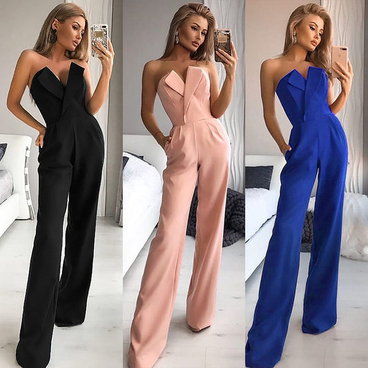 Off shoulder sleeveless Jumpsuit