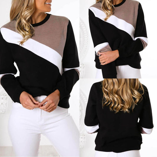 Crewneck Colorblock Petite Knit Sweater