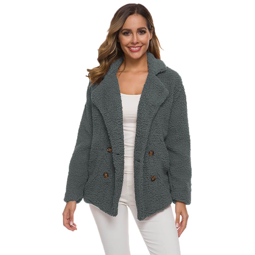 Plus Size Thick Teddy Coat