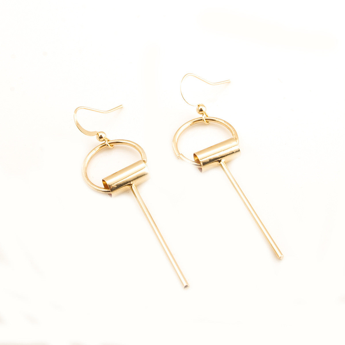 Beautiful Strip Tassel Of Brass Earrings