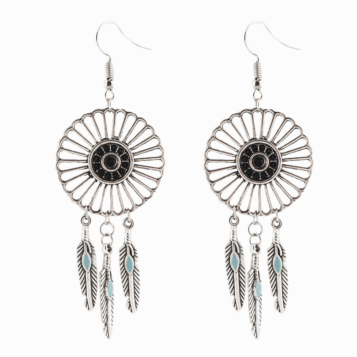 National Style Feather Tassel Earrings