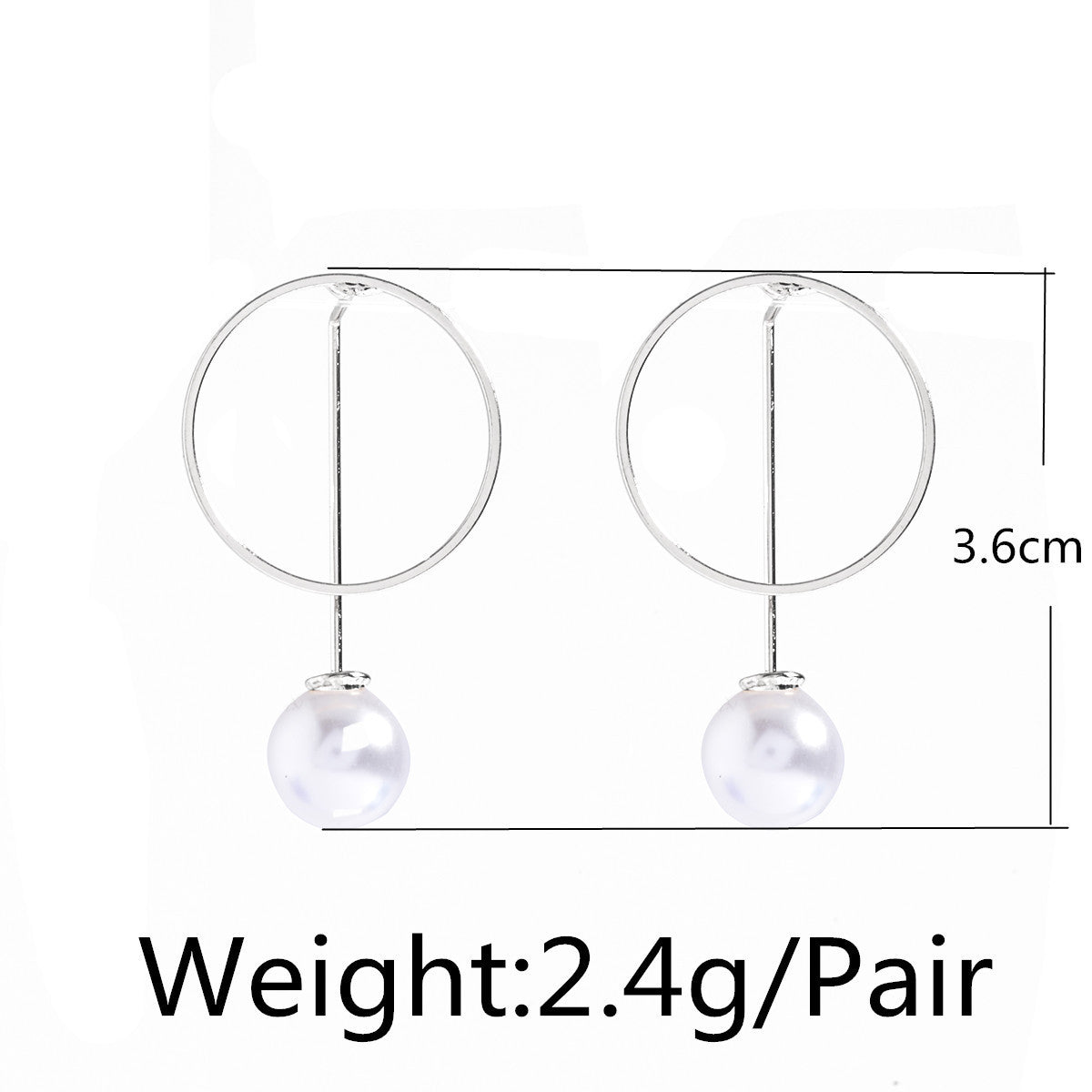 Sweet Circle Pearl Women's Earrings