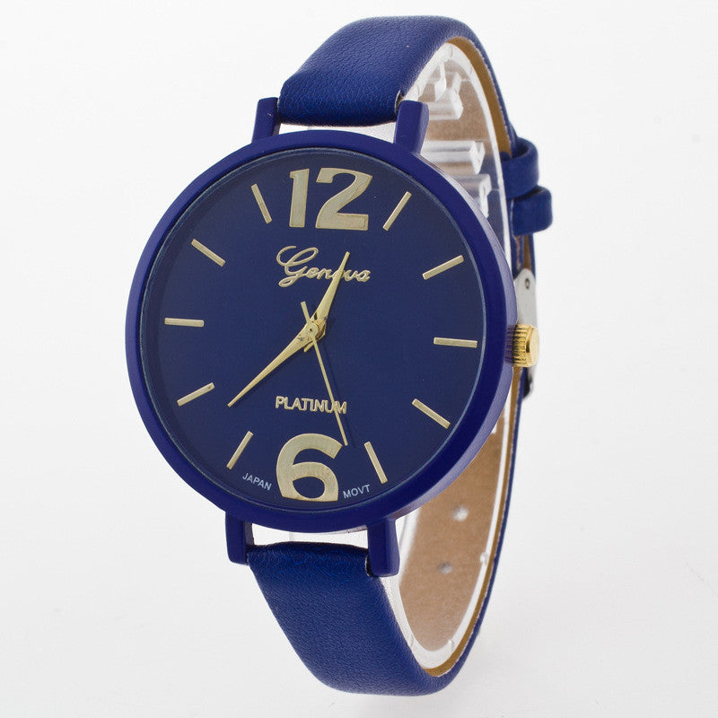 Leisure Fashion Candy Color PU Watch