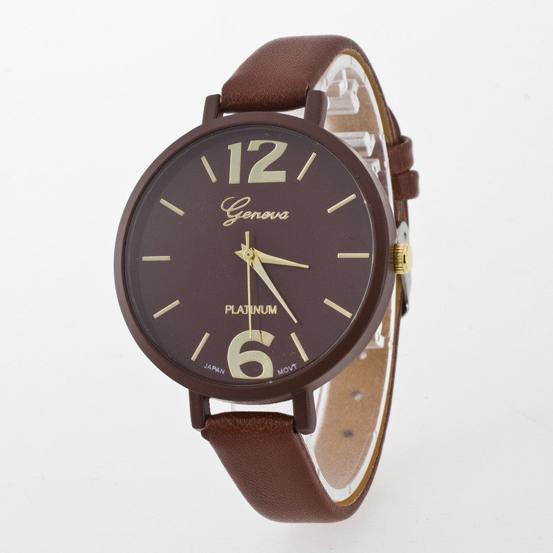 Leisure Fashion Candy Color PU Watch