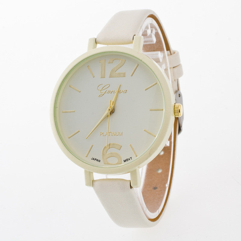 Leisure Fashion Candy Color PU Watch