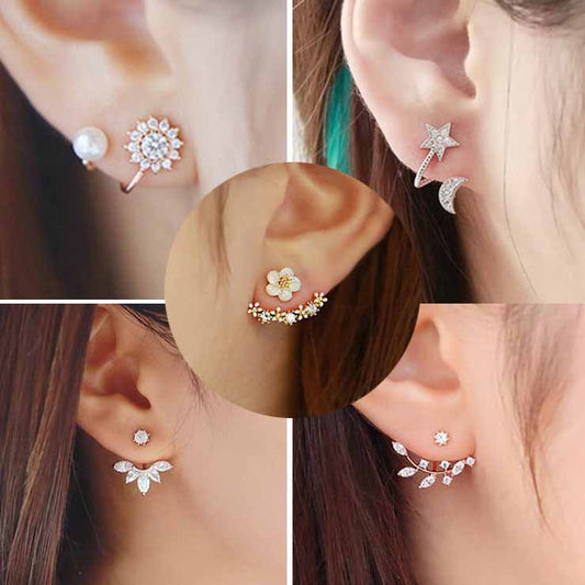 Daisy Flower Crystal Charming Earring