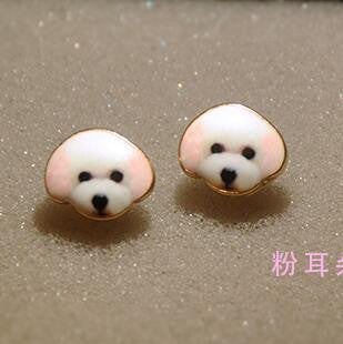 Korea Style Cute Teddy Face Earrings