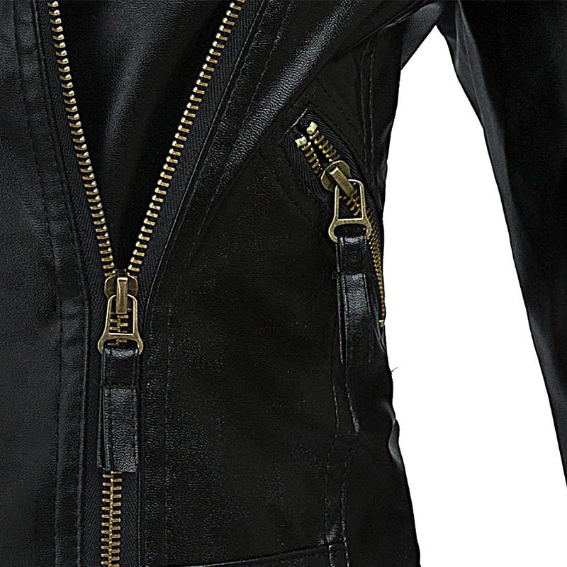 Punk PU Zipper Moto Jacket