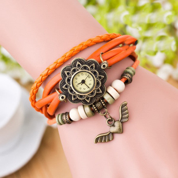 Heart With Wings Multilayer Watch