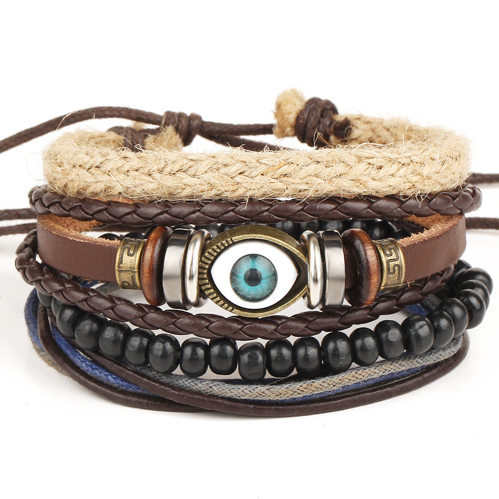 Retro Eyes Adjustable Woven Bracelet