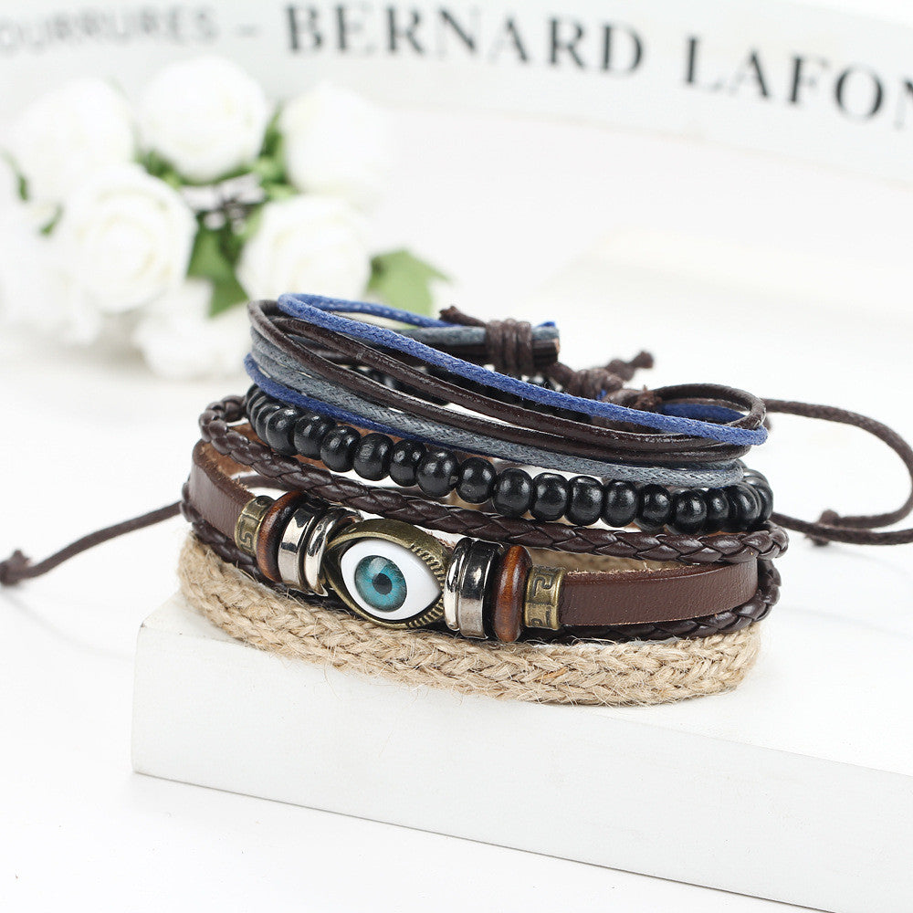 Retro Eyes Adjustable Woven Bracelet