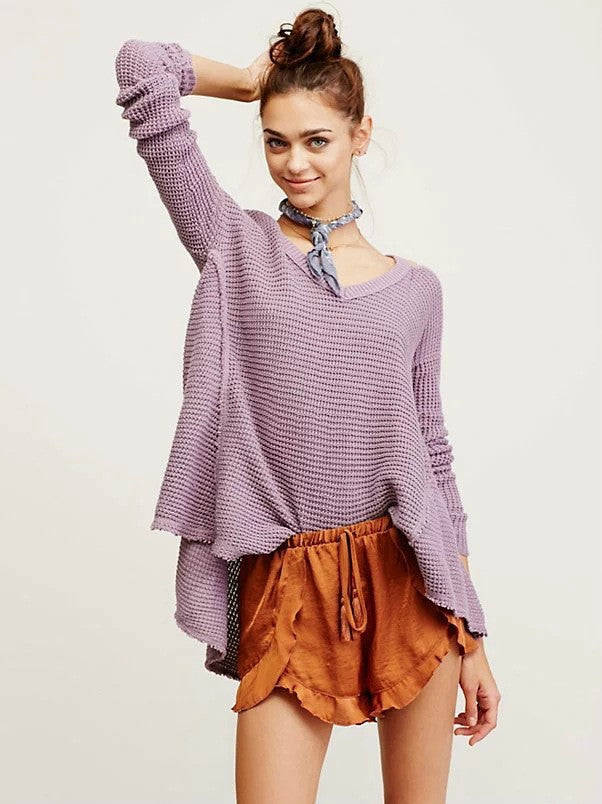 Bare Shoulder Loose Long Sweater