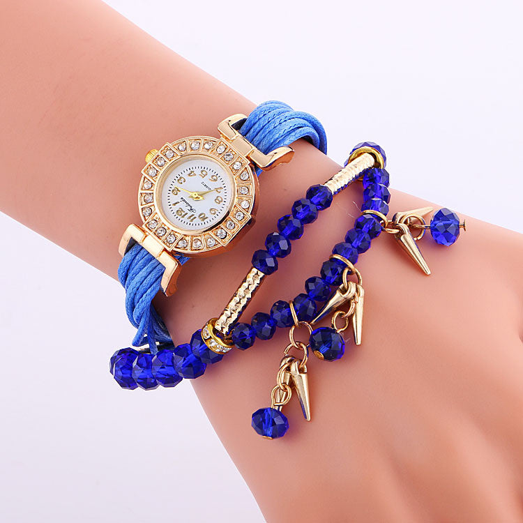 Classic Small Dial Beads String Watch