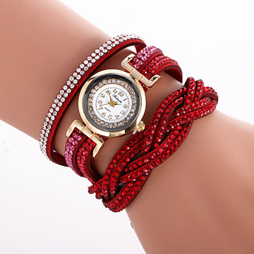 Double Color Twist Around Bracelet Watch