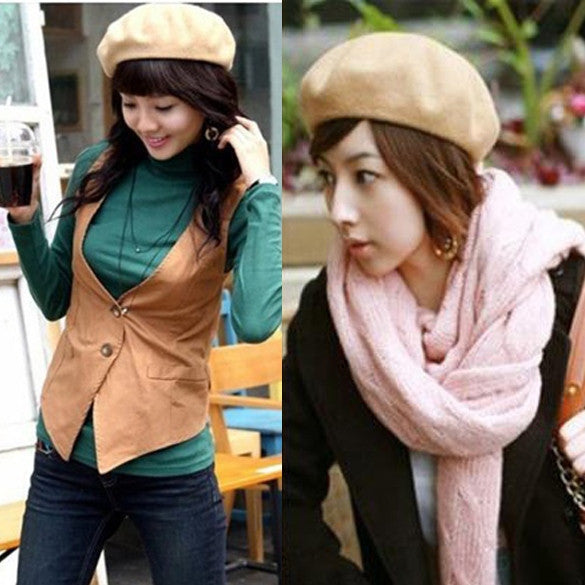 5 Colors New Fashion Wool Warm Women Beret Beanie Hat Cap Hot