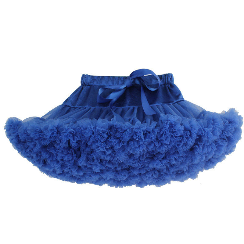 Lovely Patchwork Multi-Layers Short Fluffy Skirt