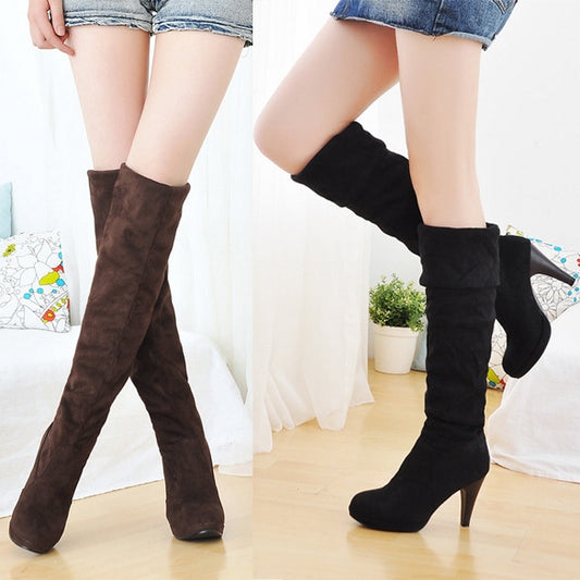 Women's Shoes Over the Knee Thigh Stretchy High Heels Boots