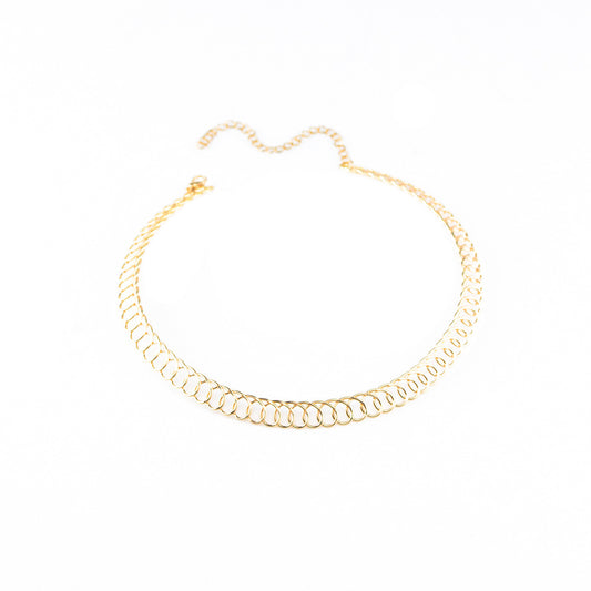 Minimalist Geometric Metal Collars Necklace