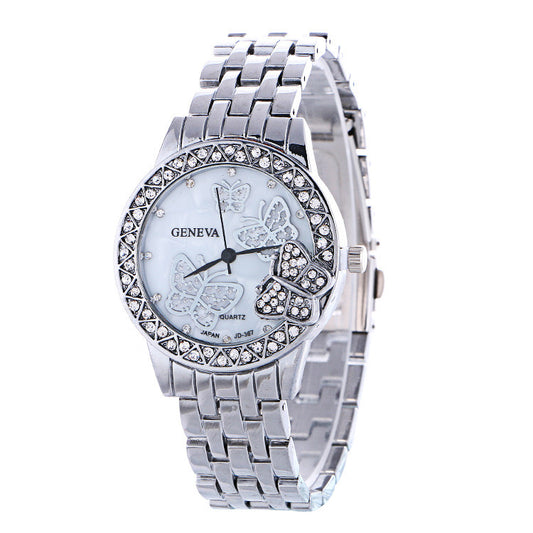 Fashion Butterfly Crystal Alloy Watch