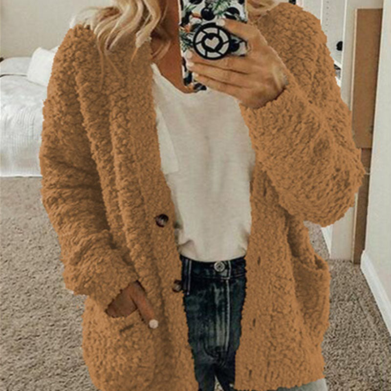 Button Up Popcorn Sweater Cardigan