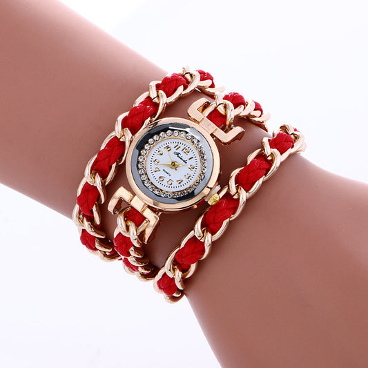 Bohemia Style Woven Alloy Chain Watch