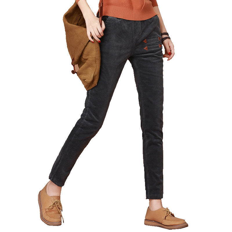 Velvet Thick Warm Casual Long Harem Pencil Casual Pants