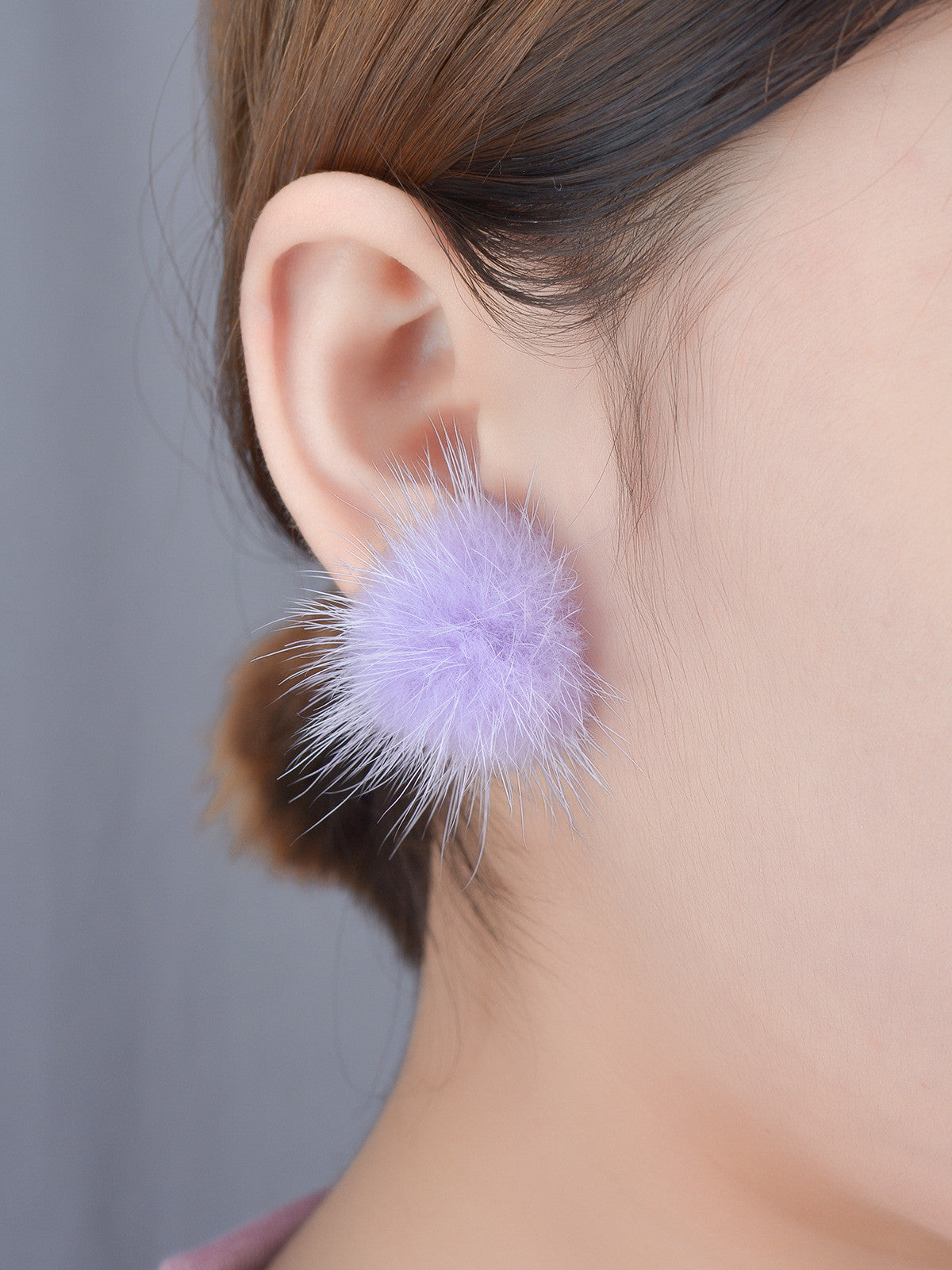 Sweet Furry Ball Women's Earrings