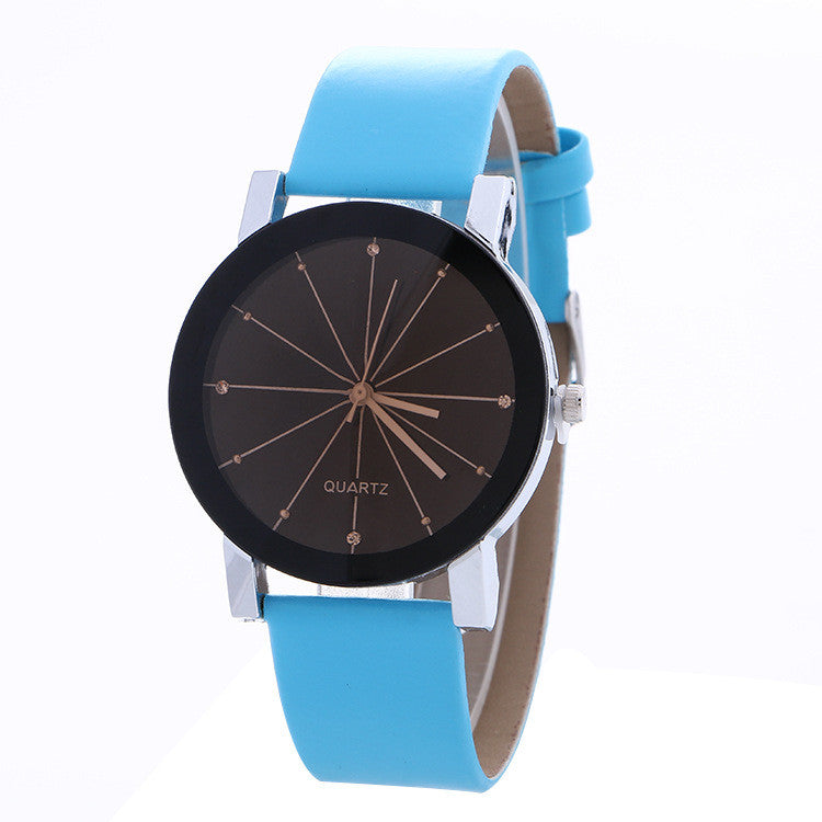 Simple Fashion Crystal Leather Watch