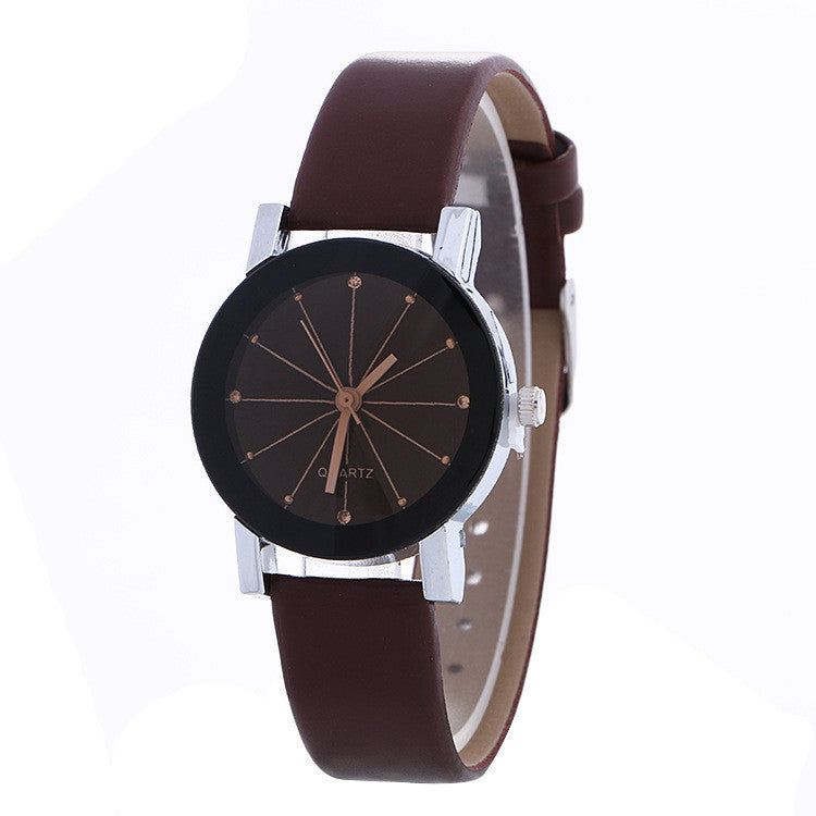 Simple Fashion Crystal Leather Watch