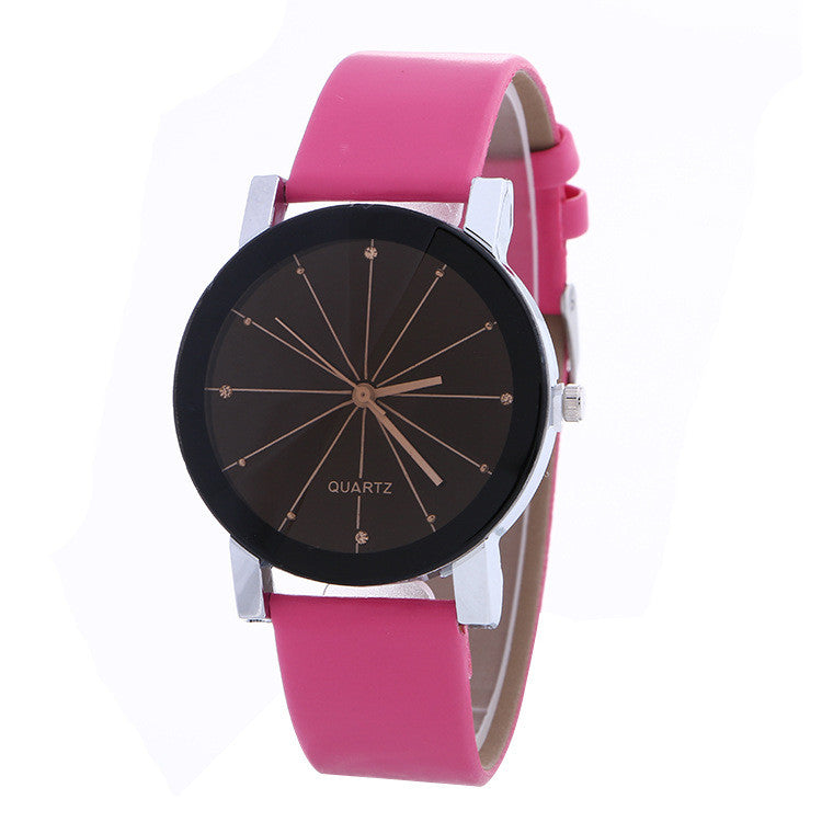 Simple Fashion Crystal Leather Watch