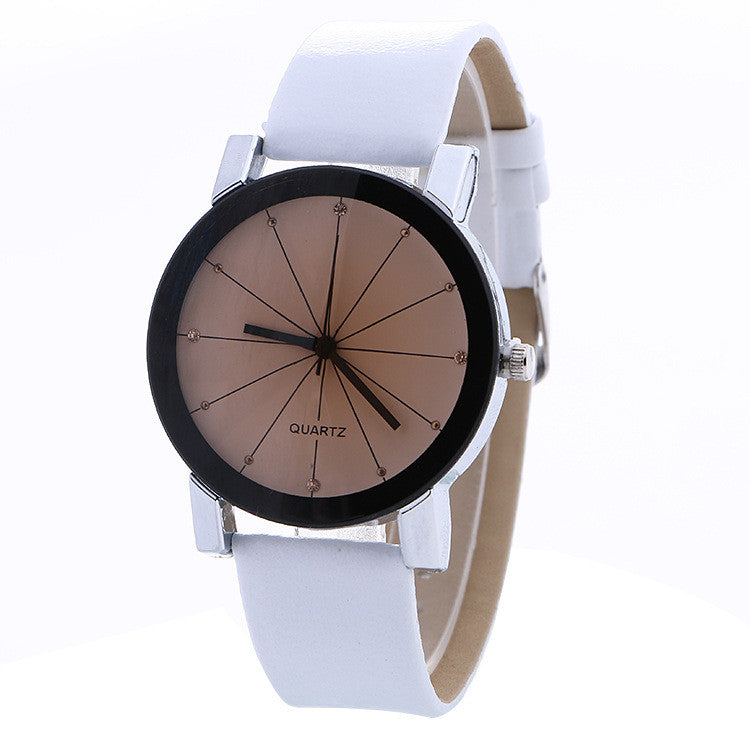 Simple Fashion Crystal Leather Watch