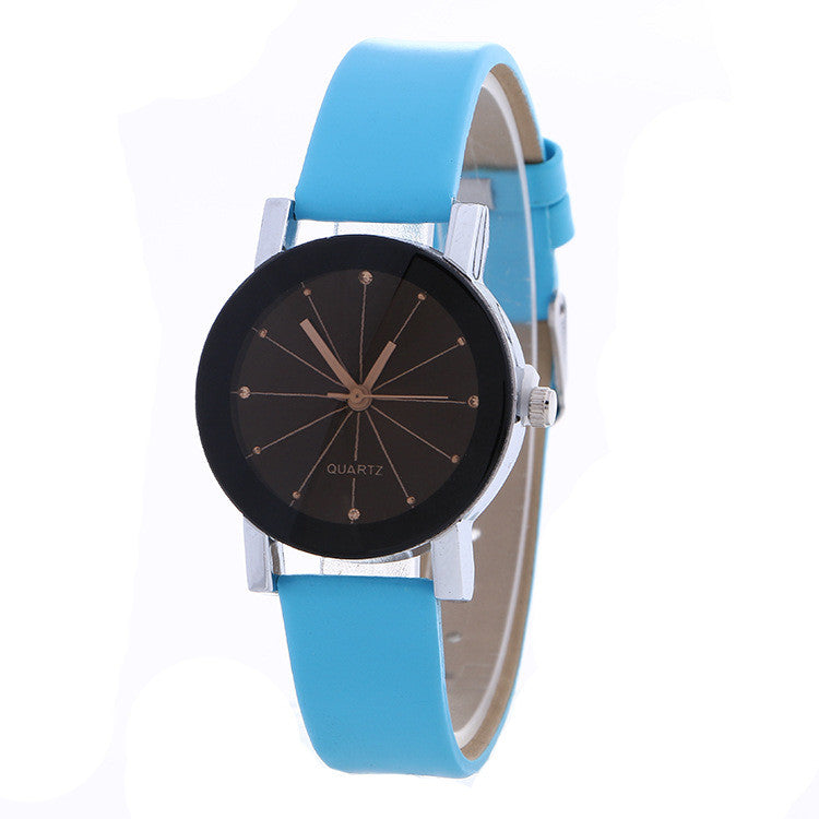 Simple Fashion Crystal Leather Watch