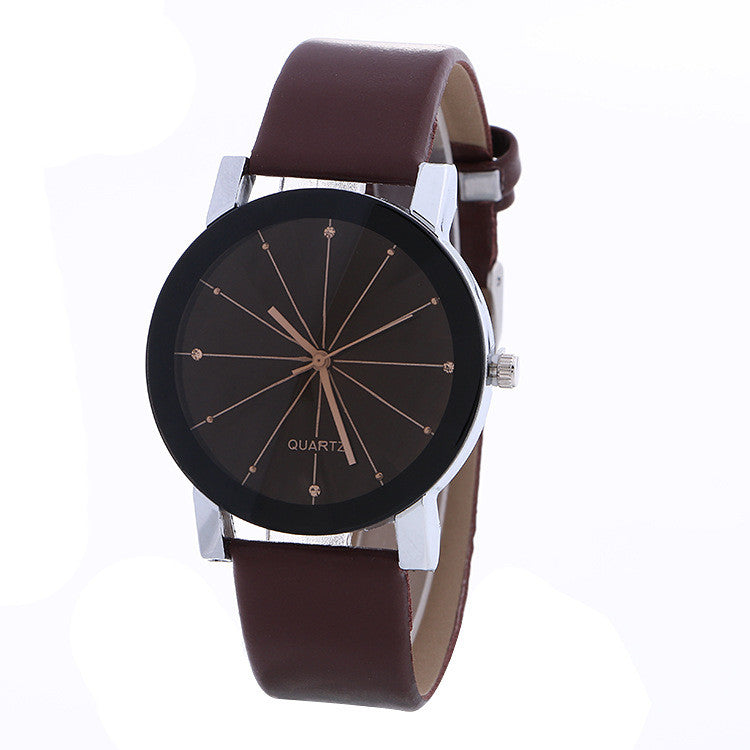 Simple Fashion Crystal Leather Watch