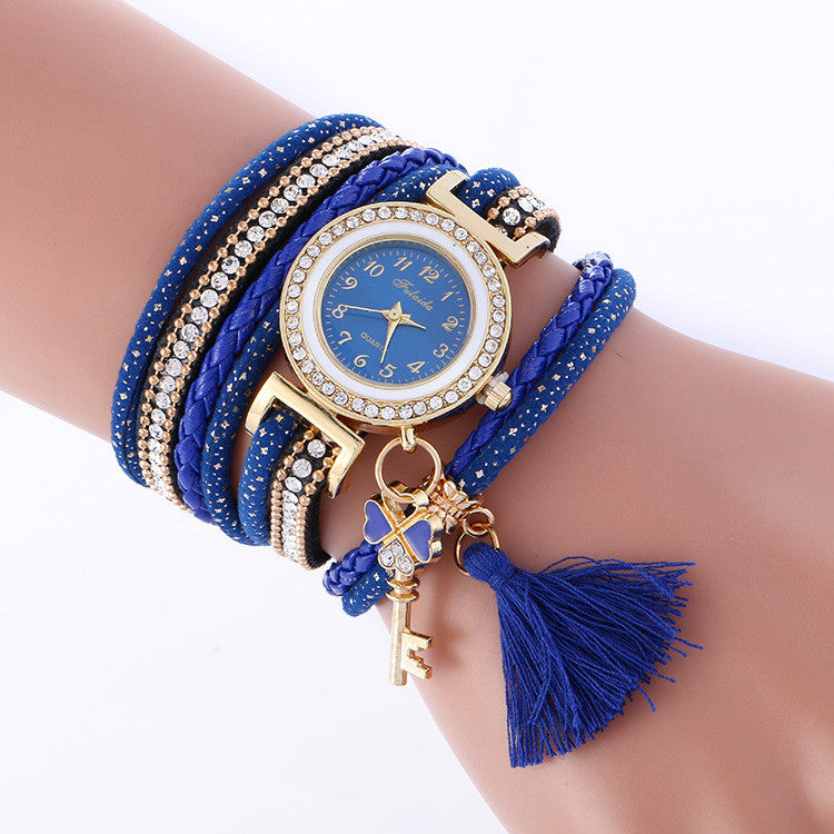 Key Tassel Multilayer Woven Watch