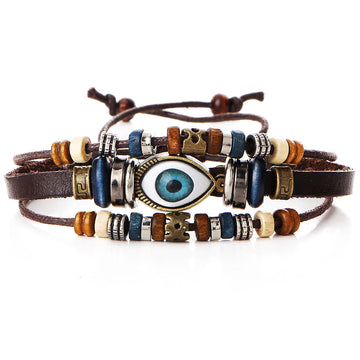 National Eyes Multilayer Beaded Bracelet