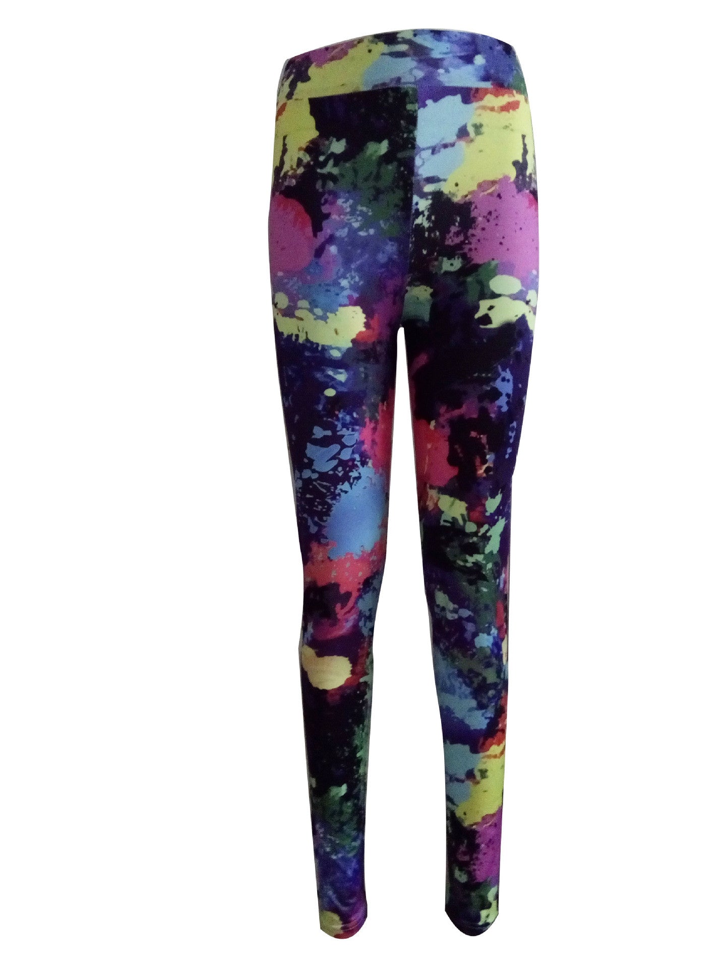 Low Waist Elastic Colorful Print Long Slim Leggings