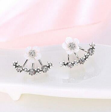 Little Daisy Flowers Back Hanging Earring