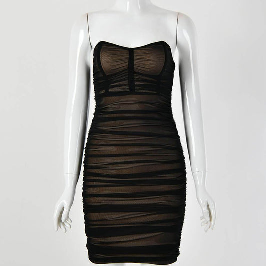 See Through Tube Skinny Bodycon Dress