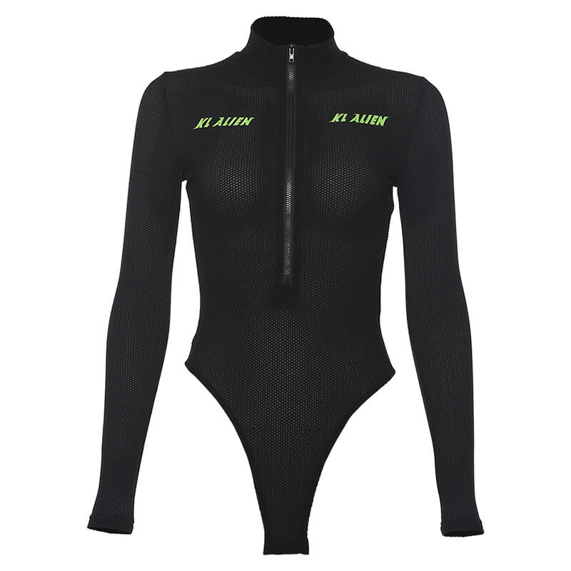 Black TurtleNeck Long Sleeves Bodysuits