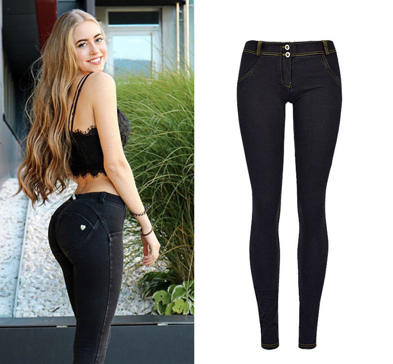 Sexy High Waist Zipper Skinny Bodycon Denim Pants