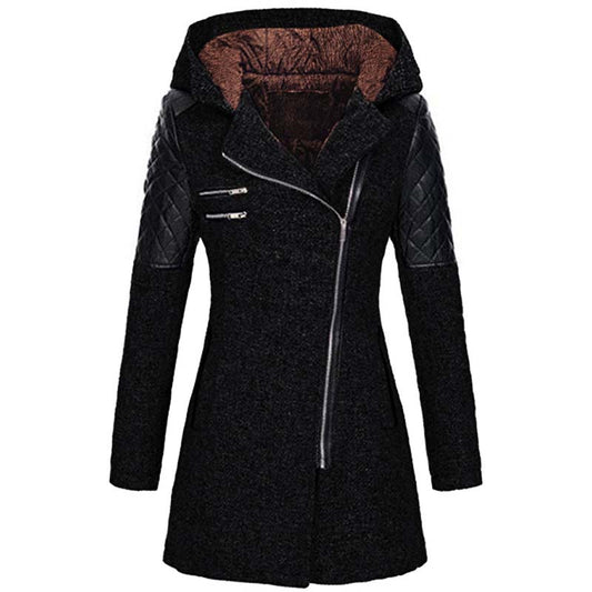 Plus Size Hooded Padded Coat